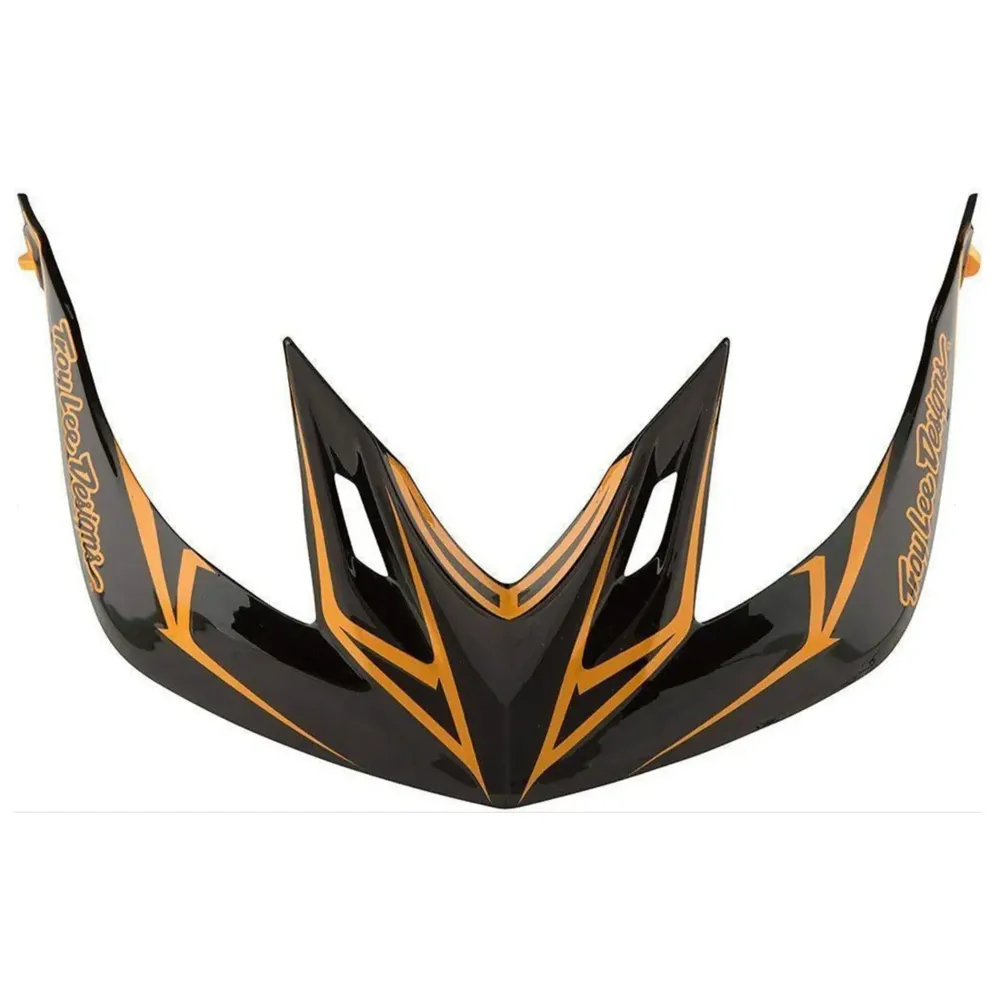 uPRISE Bikes Troy Lee Designs Troy Lee A2 Helmet Replacement Visor - Pinstripe Black/Gold | Price match, 365 day returns, 18-Month Warranty, Finance Available & Free UK Delivery