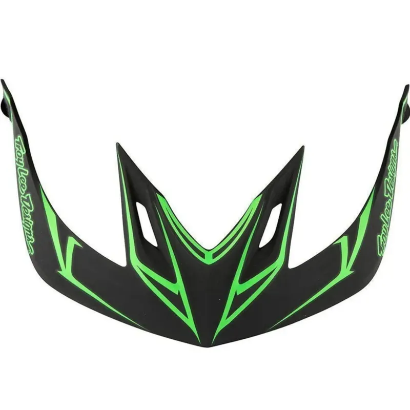 Troy Lee A2 Helmet Replacement Visor - Pinstripe Black/Green
