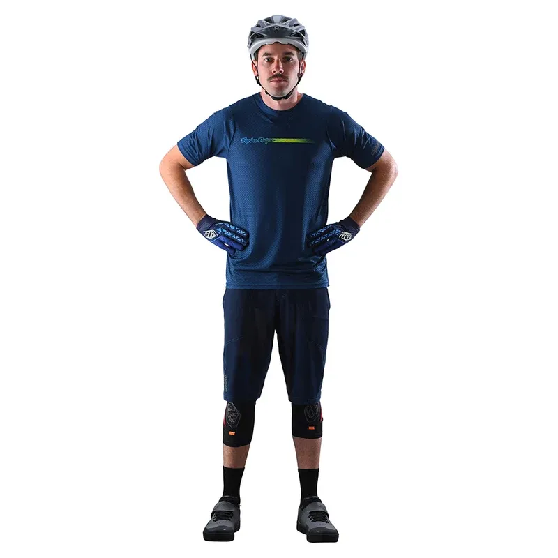 Troy Lee Skyline Air Men's Baggy Shorts W/Liner - Solid Dark Slate Blue-2