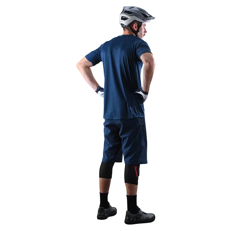 Troy Lee Skyline Air Men's Baggy Shorts W/Liner - Solid Dark Slate Blue-4
