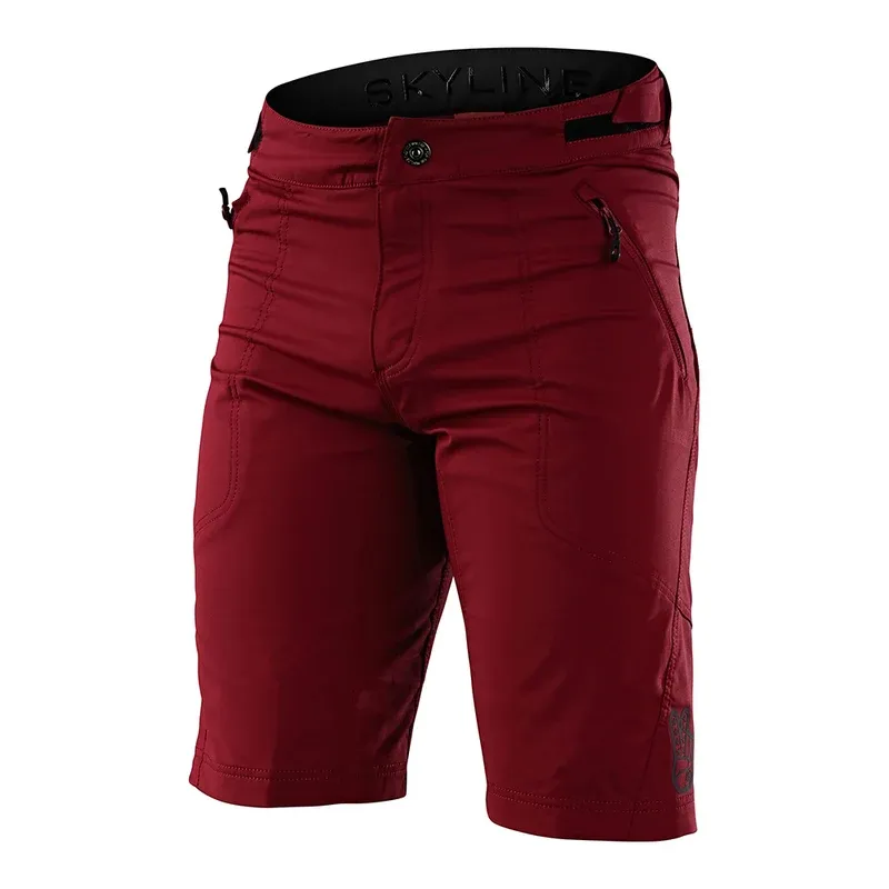 Troy Lee Skyline Shorts Shell Only Men's Baggy Shorts - Solid Wine
