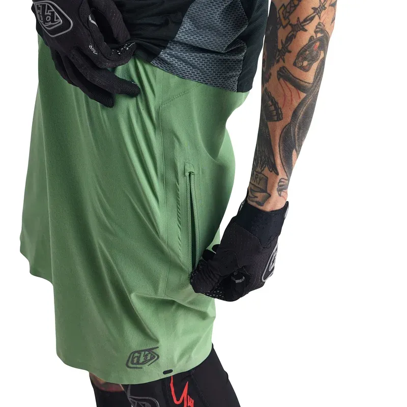 Troy Lee Designs Drift Men's Baggy Shorts Shell Only - Solid Glass Green-4