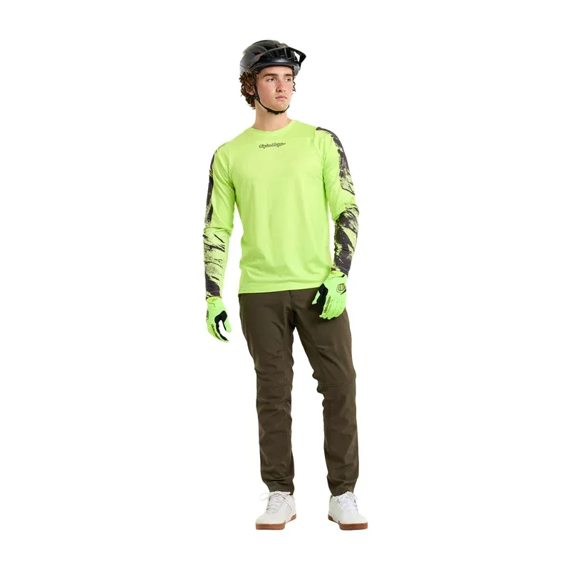 Troy Lee Skyline Chill Men's Long Sleeve Jersey - Rockslide Glo Yellow-5