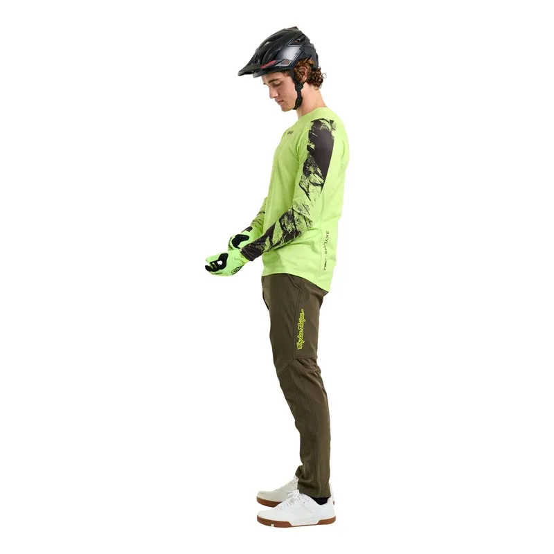 Troy Lee Skyline Chill Men's Long Sleeve Jersey - Rockslide Glo Yellow-7