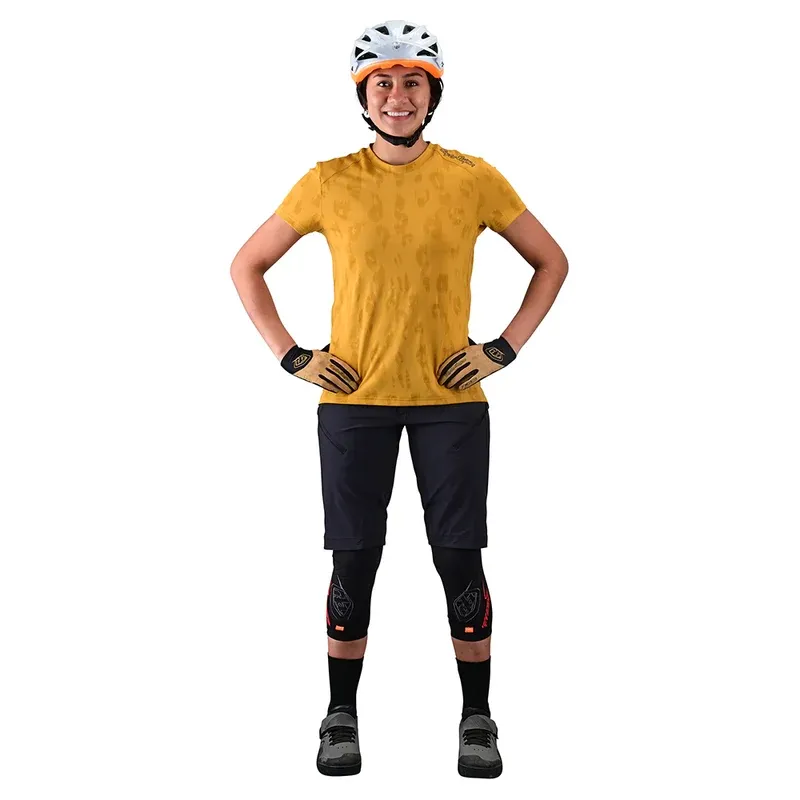 Troy Lee  Lilium Women's Short Sleeve Jersey - Jacquard Honey-2