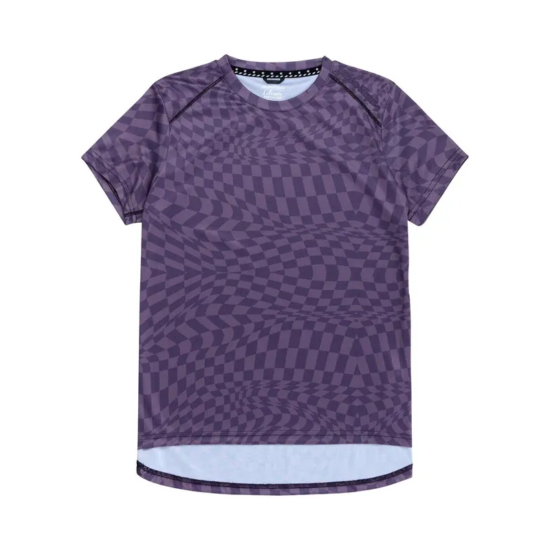 Troy Lee Lilium Women's Short Sleeve Jersey - Twisted Checkers Deep Purple