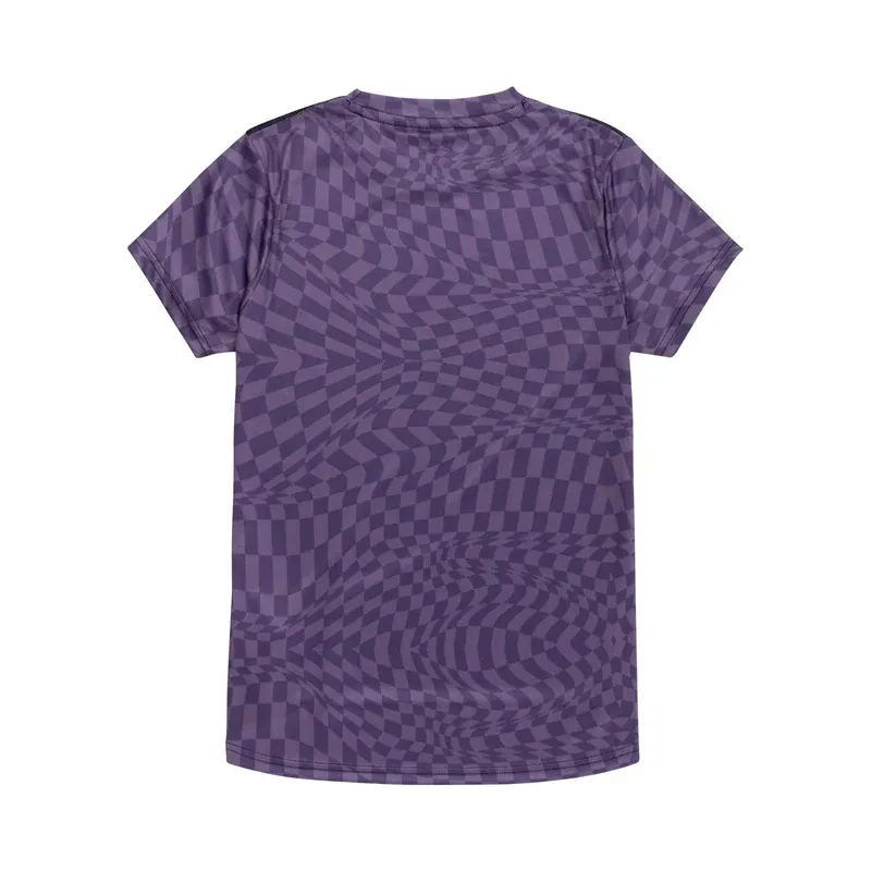 Troy Lee Lilium Women's Short Sleeve Jersey - Twisted Checkers Deep Purple-1