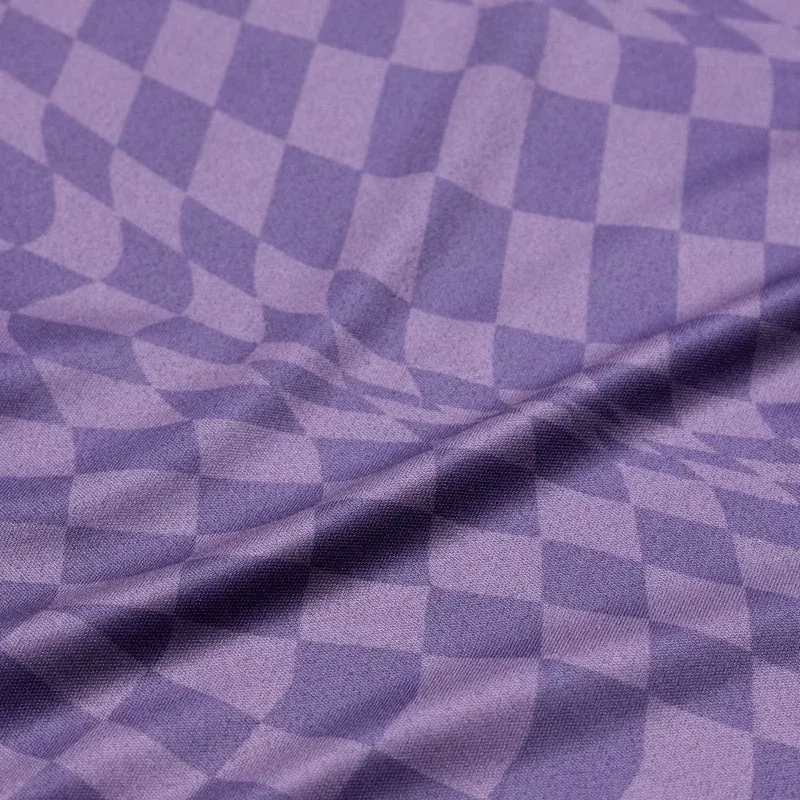 Troy Lee Lilium Women's Short Sleeve Jersey - Twisted Checkers Deep Purple-3