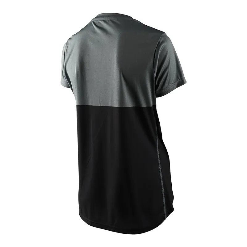Troy Lee Lilium Women's Short Sleeve Jersey - Block Green/Black-1