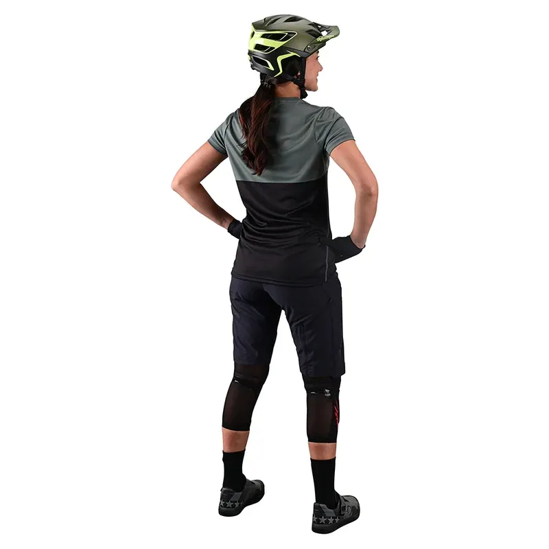 Troy Lee Lilium Women's Short Sleeve Jersey - Block Green/Black-3