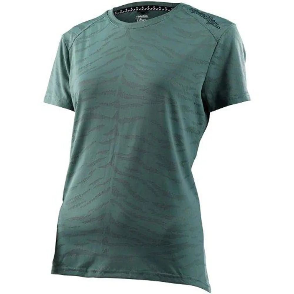 uPRISE Bikes Troy Lee Designs Troy Lee Lilium Women's Short Sleeve Jersey - Tiger Jacquard/Steel Green | Price match, 365 day returns, 18-Month Warranty, Finance Available & Free UK Delivery