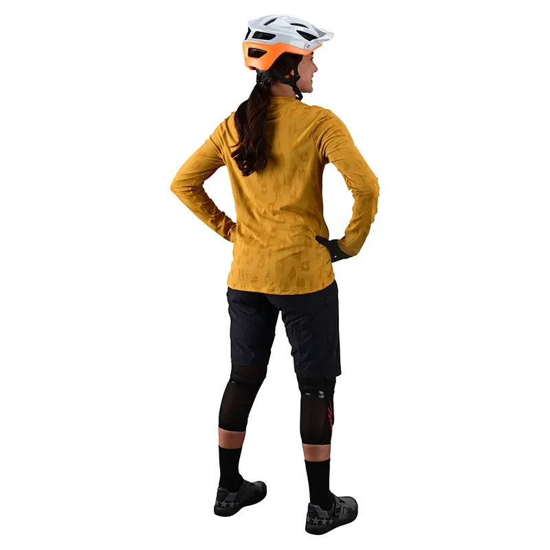 Troy Lee Lilium Women's Long Sleeve Jersey - Jacquard Honey-3