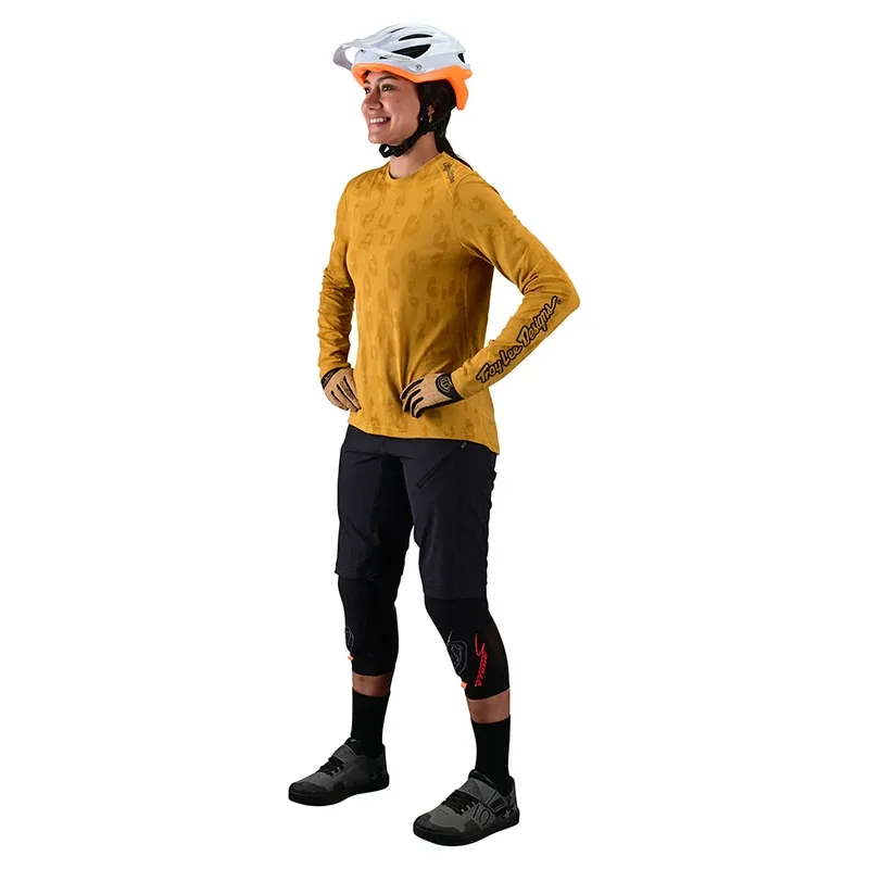 Troy Lee Lilium Women's Long Sleeve Jersey - Jacquard Honey-4