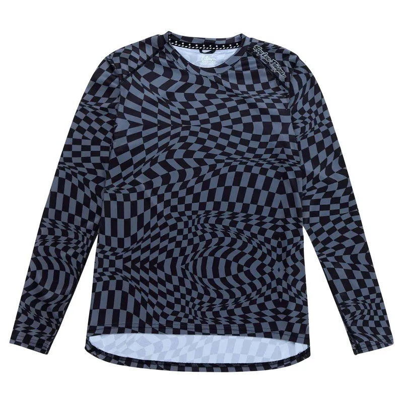 Troy Lee Lilium Women's Long Sleeve Jersey - Twisted Checkers/Black/Grey