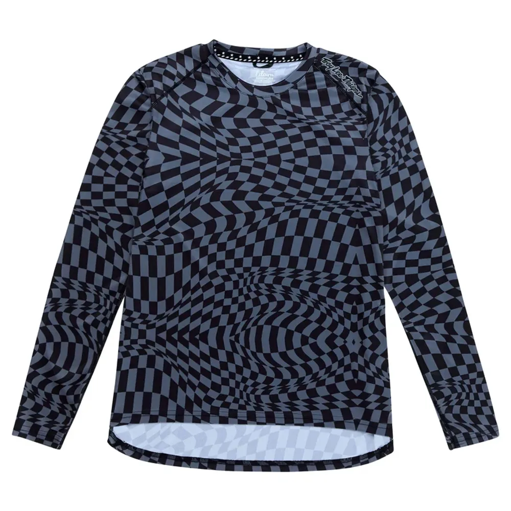 uPRISE Bikes Troy Lee Designs Troy Lee Lilium Women's Long Sleeve Jersey - Twisted Checkers/Black/Grey | Price match, 365 day returns, 18-Month Warranty, Finance Available & Free UK Delivery