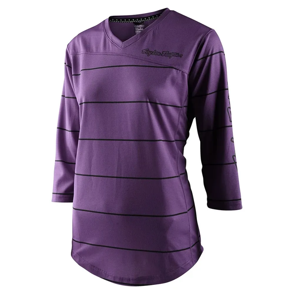 uPRISE Bikes Troy Lee Designs Troy Lee Mischief Women's 3/4 Sleeve Jersey - Pinstripe Orchid | Price match, 365 day returns, 18-Month Warranty, Finance Available & Free UK Delivery