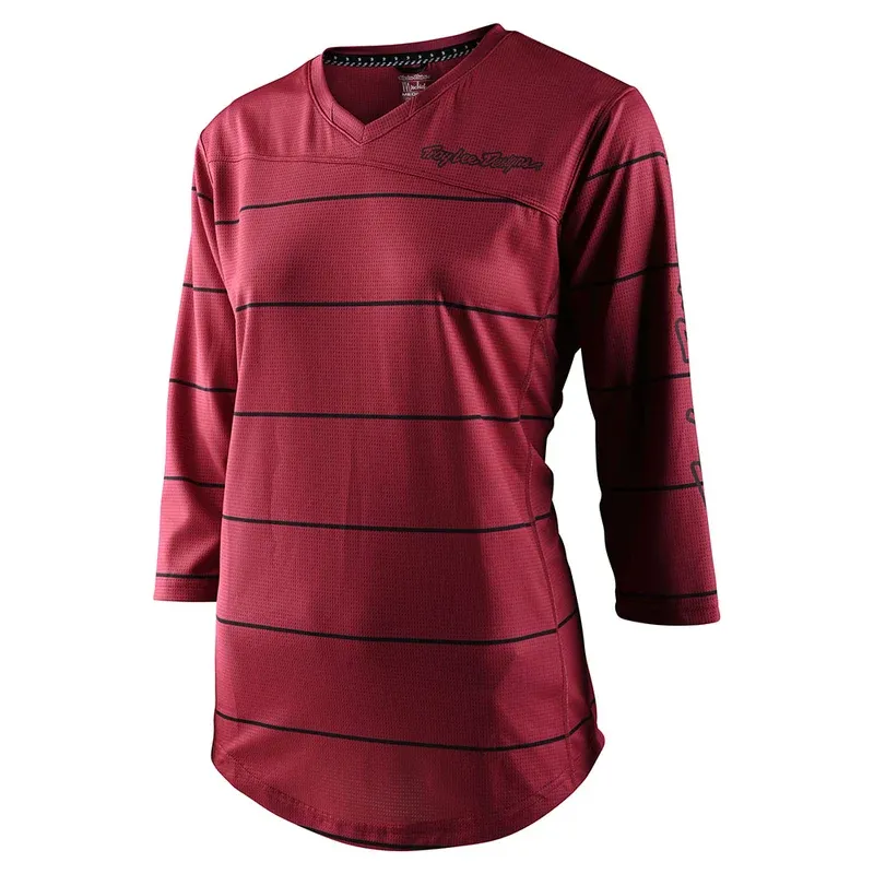 Troy Lee Mischief Women's 3/4 Sleeve Jersey - Pinstripe Elderberry