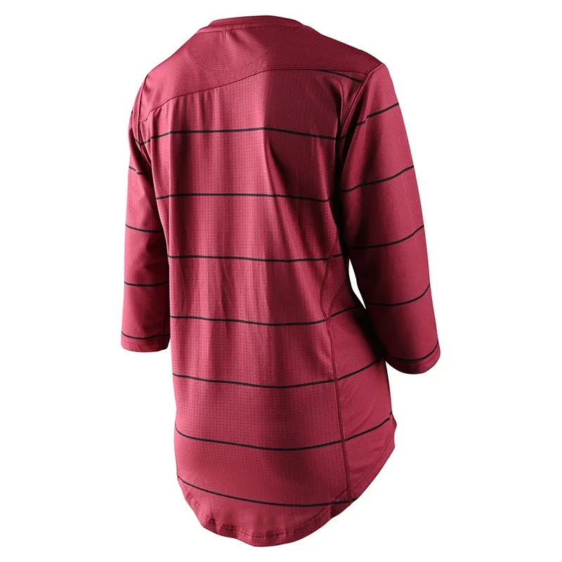 Troy Lee Mischief Women's 3/4 Sleeve Jersey - Pinstripe Elderberry-1