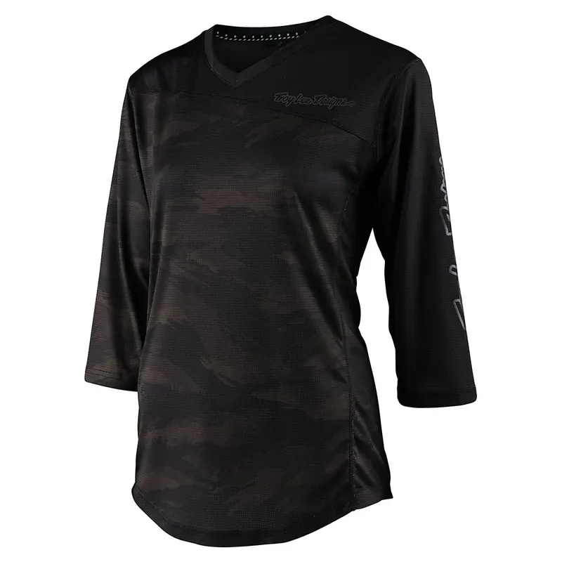 Troy Lee Mischief Women's 3/4 Sleeve Jersey - Brushed Camo Army