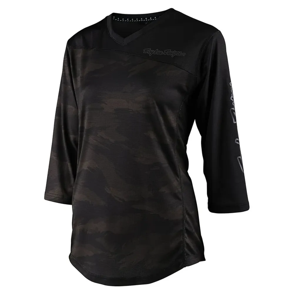uPRISE Bikes Troy Lee Designs Troy Lee Mischief Women's 3/4 Sleeve Jersey - Brushed Camo Army | Price match, 365 day returns, 18-Month Warranty, Finance Available & Free UK Delivery