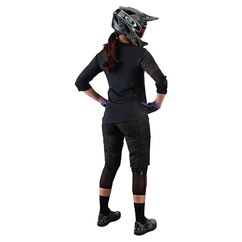 Troy Lee Mischief Women's 3/4 Sleeve Jersey - Brushed Camo Army-3