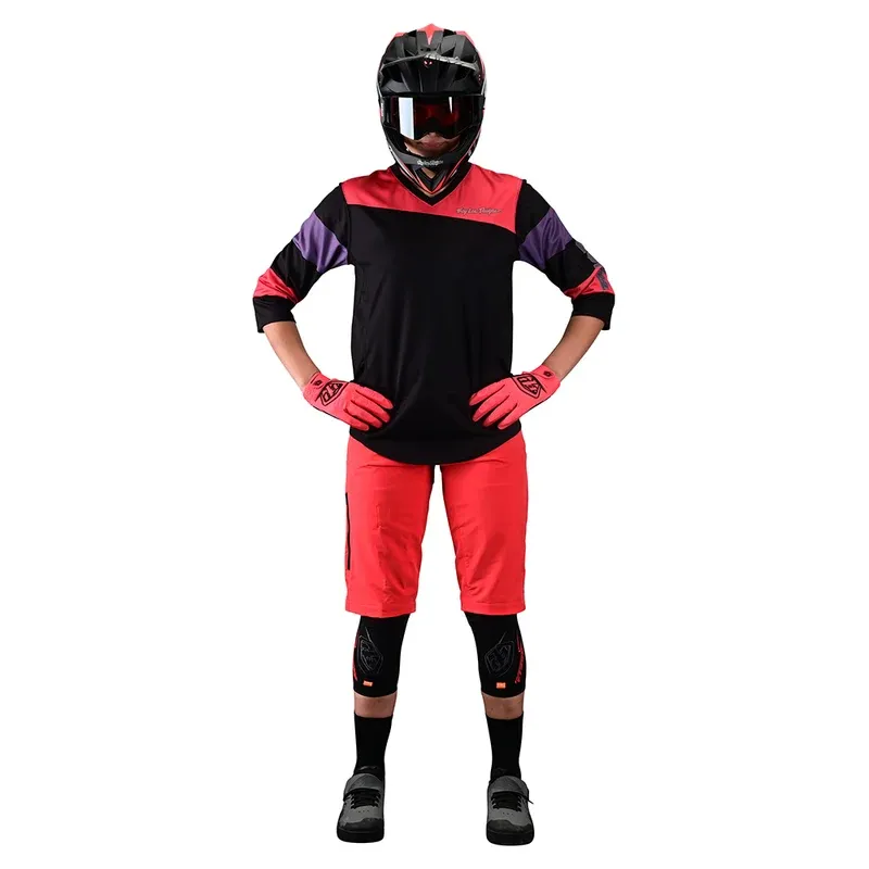 Troy Lee Mischief Women's 3/4 Sleeve Jersey - Rugby Firecracker-2