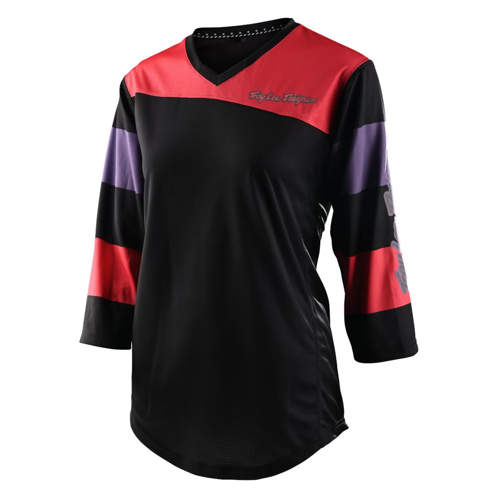 uPRISE Bikes Troy Lee Designs Troy Lee Mischief Women's 3/4 Sleeve Jersey - Rugby Firecracker | Price match, 365 day returns, 18-Month Warranty, Finance Available & Free UK Delivery