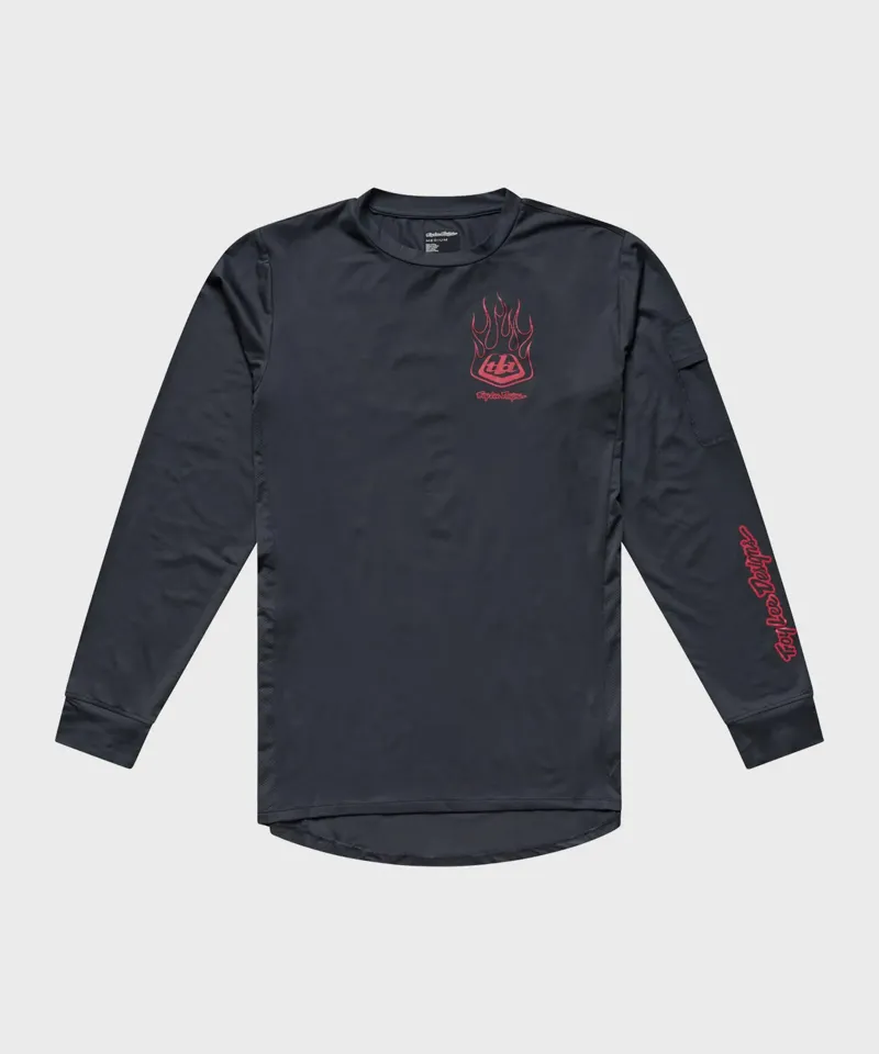Troy Lee Ruckus Ride Ember Men's Long Sleeve Tee - Ember Carbon