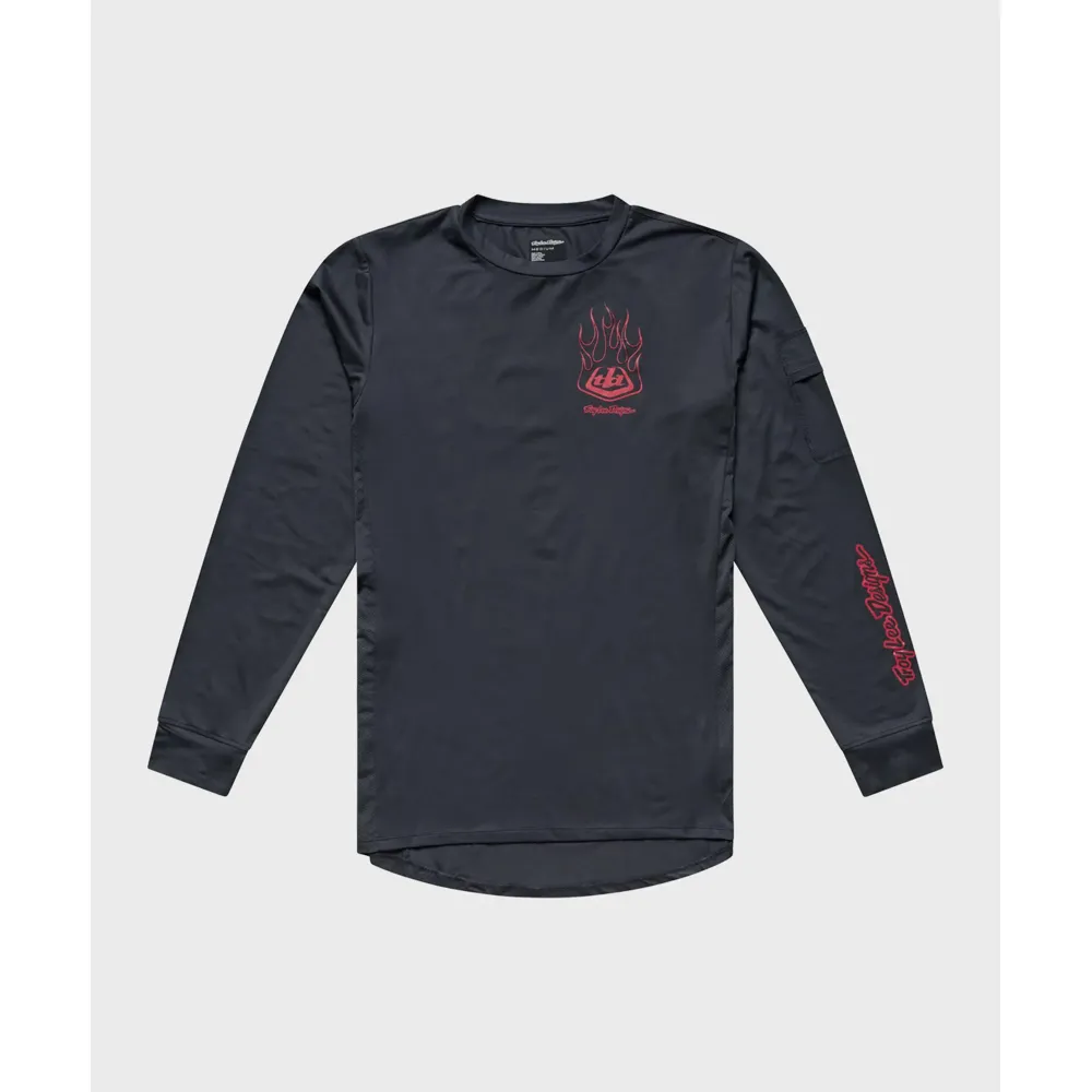 uPRISE Bikes Troy Lee Designs Troy Lee Ruckus Ride Ember Men's Long Sleeve Tee - Ember Carbon | Price match, 365 day returns, 18-Month Warranty, Finance Available & Free UK Delivery