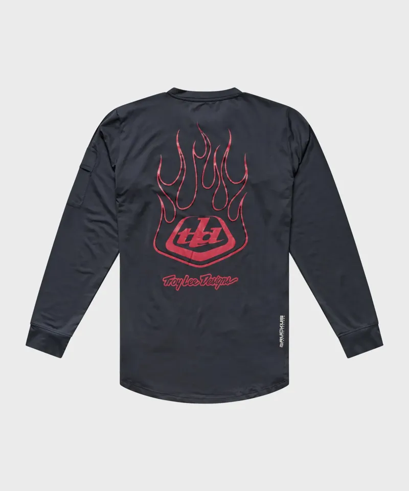 Troy Lee Ruckus Ride Ember Men's Long Sleeve Tee - Ember Carbon-1