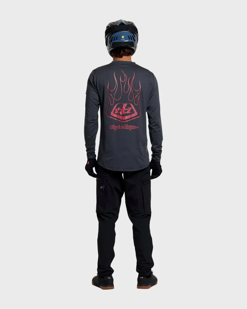 Troy Lee Ruckus Ride Ember Men's Long Sleeve Tee - Ember Carbon-4