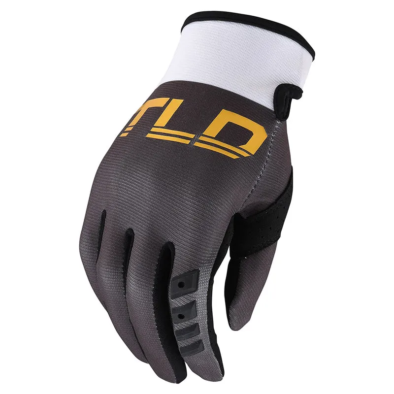 Troy Lee GP Airprene Women's Long Finger Gloves - Solid Grey/Gold