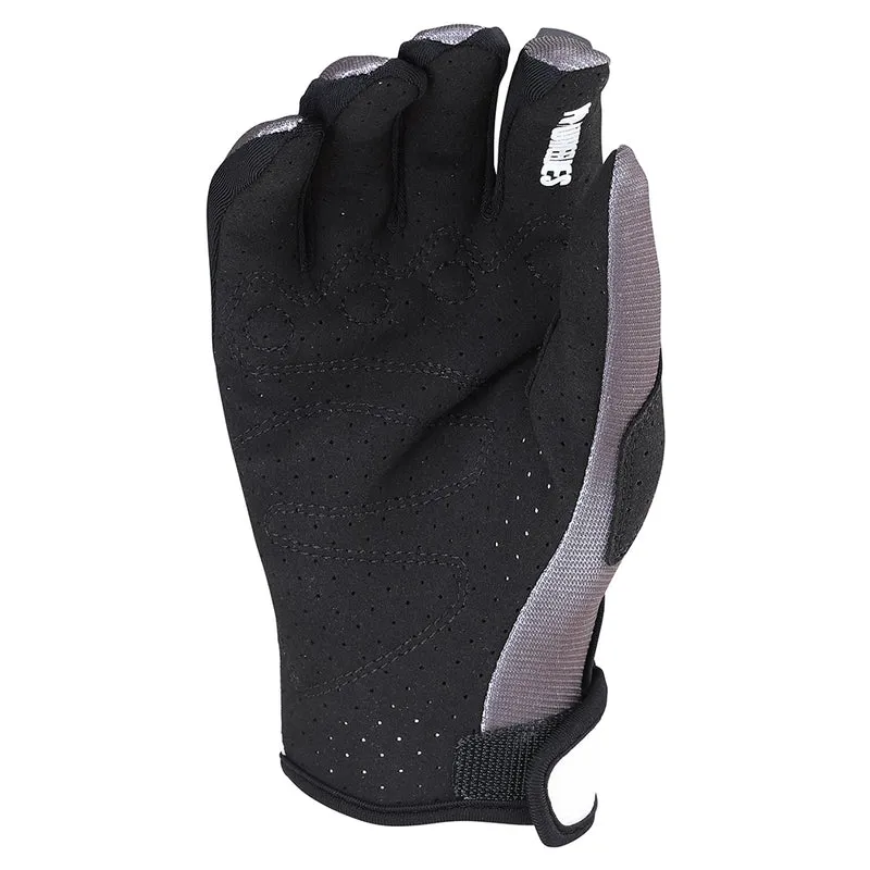 Troy Lee GP Airprene Women's Long Finger Gloves - Solid Grey/Gold-1