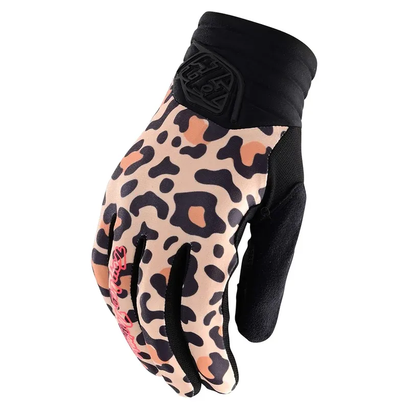 Troy Lee Luxe Women's Long Finger Gloves - Leopard Bronze