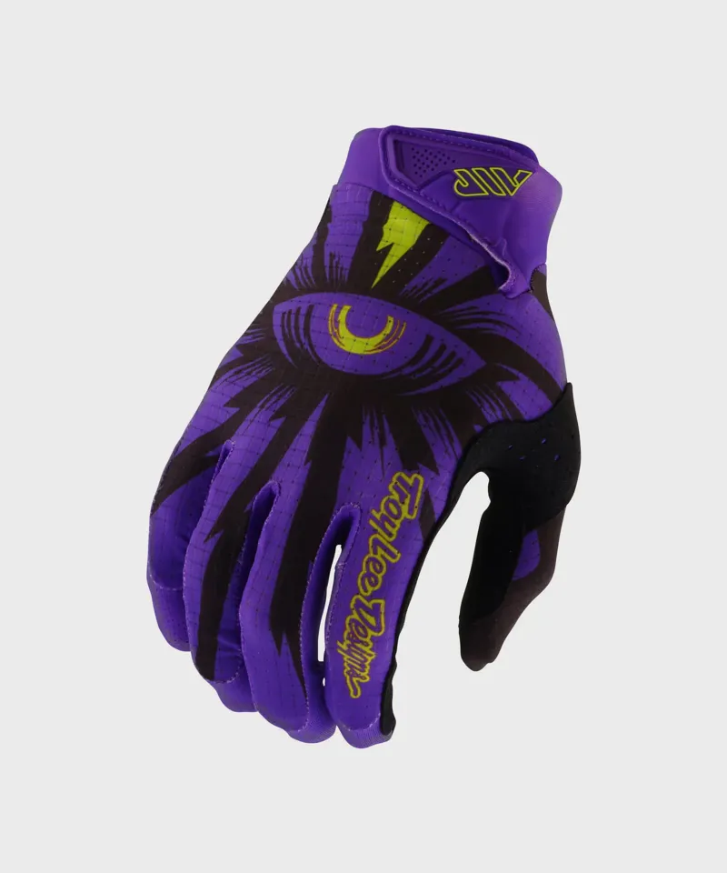 Troy Lee Air Youth Long Finger Gloves - Cyclops Neo Purple