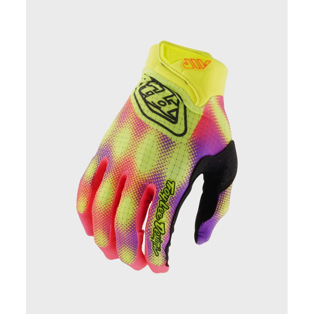 uPRISE Bikes Troy Lee Designs Troy Lee Air Youth Long Finger MTB Gloves - Aura Flo Yellow | Price match, 365 day returns, 18-Month Warranty, Finance Available & Free UK Delivery