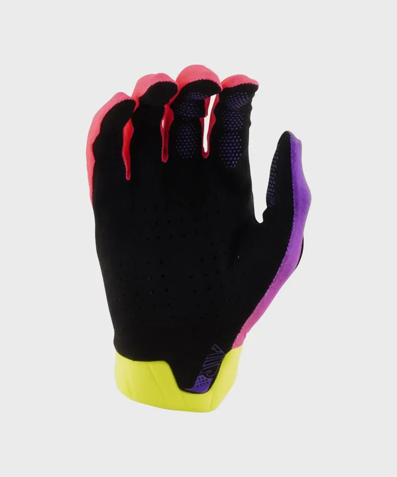 Troy Lee Air Youth Long Finger MTB Gloves - Aura Flo Yellow-1