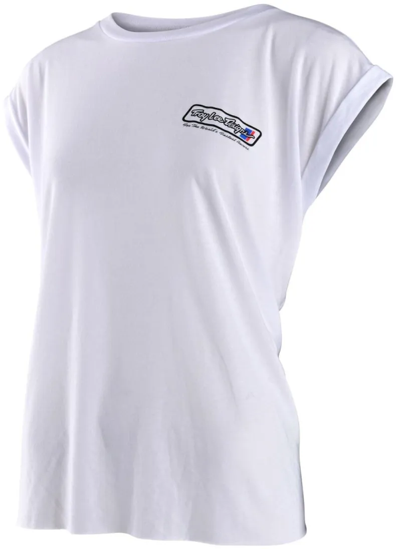 Troy Lee 40th Holiday Women's Go Faster Short Sleeve Tee - White
