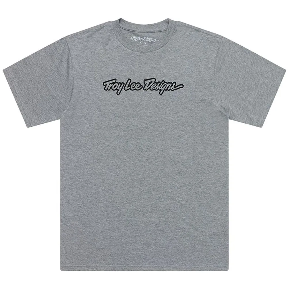 uPRISE Bikes Troy Lee Designs Troy Lee Signature Womens Short Sleeve Tee - Grey Heather | Price match, 365 day returns, 18-Month Warranty, Finance Available & Free UK Delivery