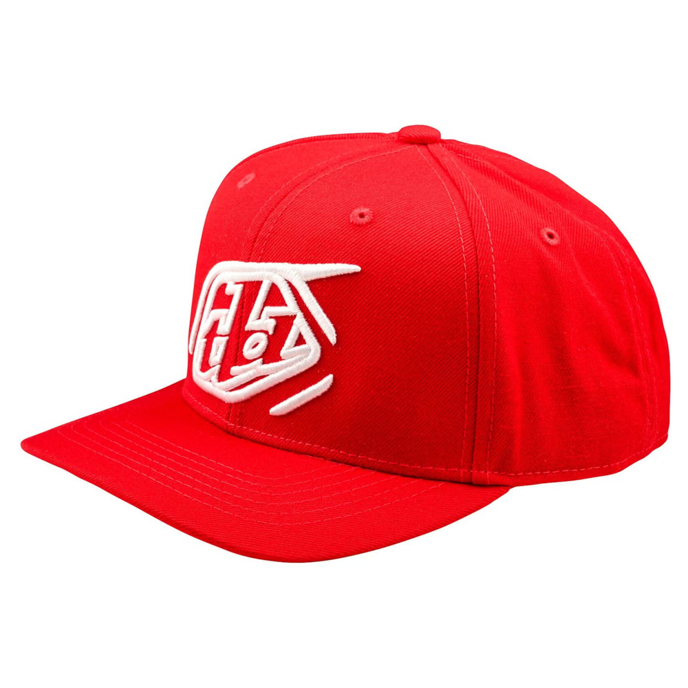 uPRISE Bikes Troy Lee Designs Troy Lee Curved Badge Snapback Cap - Badge Team Red | Price match, 365 day returns, 18-Month Warranty, Finance Available & Free UK Delivery