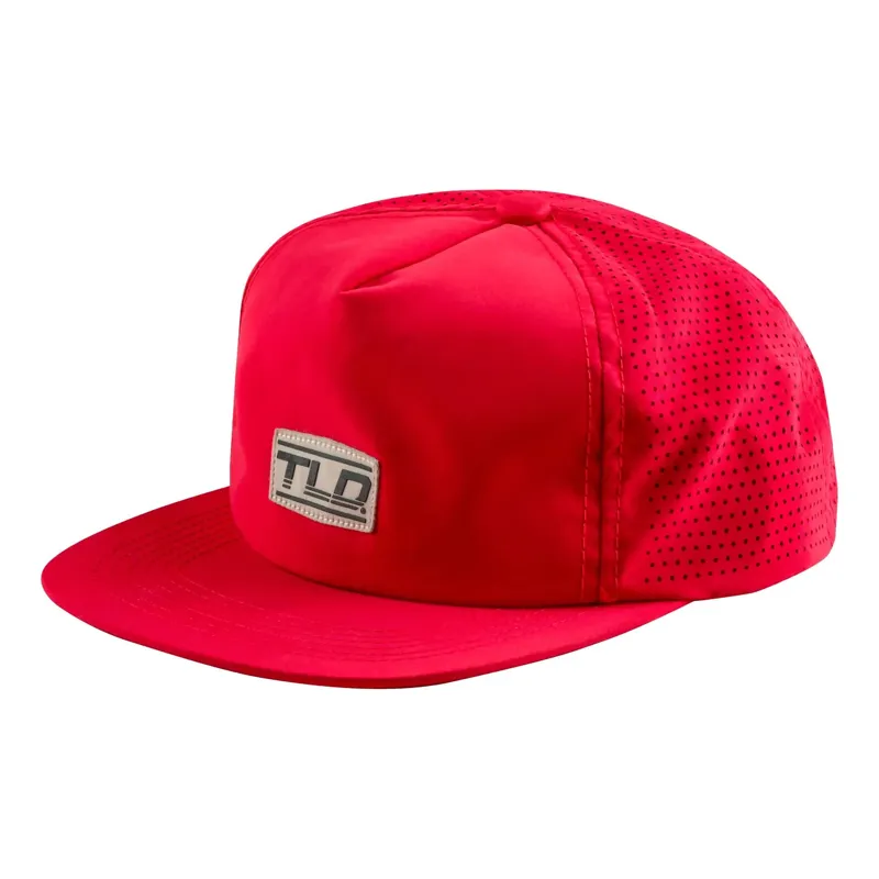 Troy Lee Unstructured Snapback Cap - Speed Patch Poppy Red