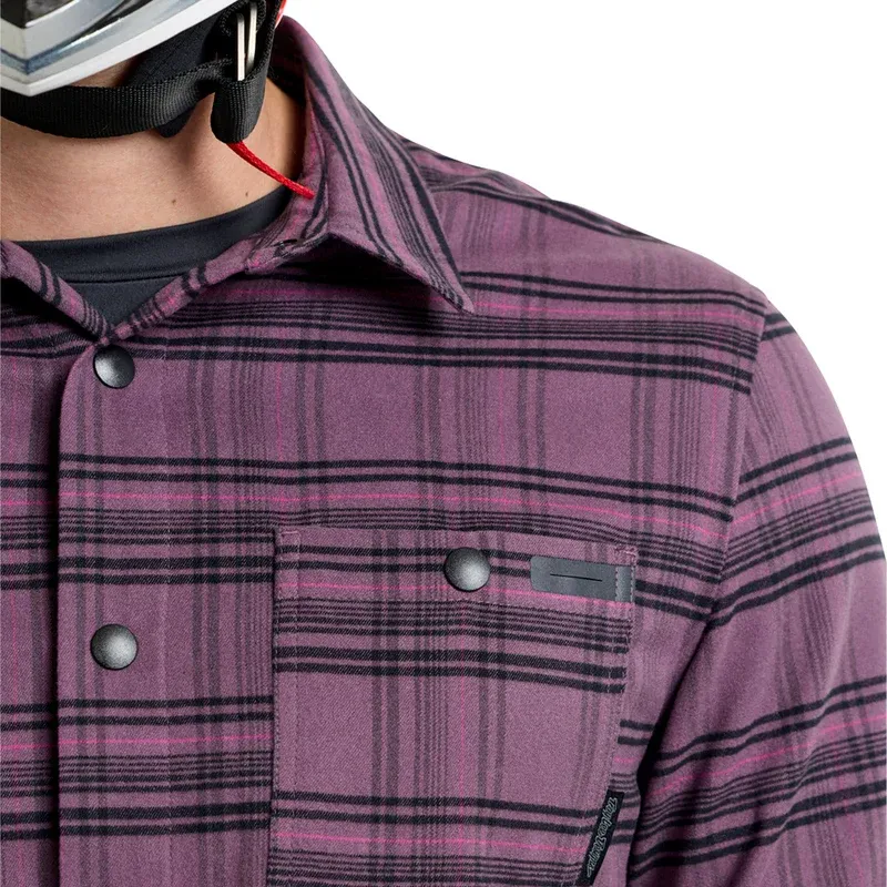Troy Lee Grind Men's Flannel - YD Plaid Deep Purple-10