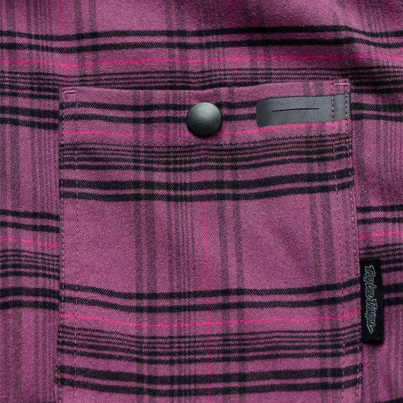 Troy Lee Grind Men's Flannel - YD Plaid Deep Purple-2