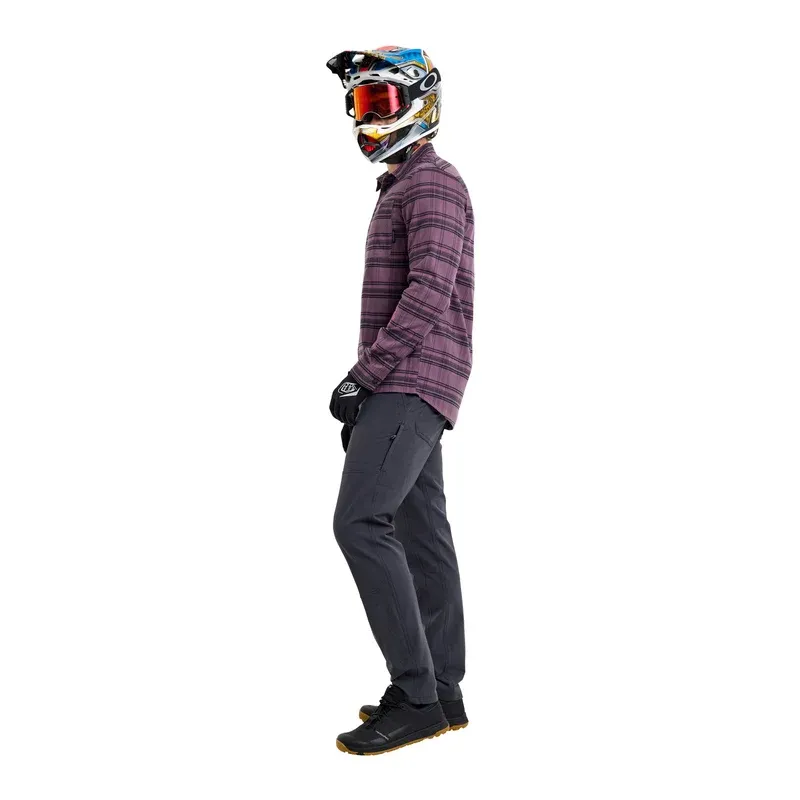 Troy Lee Grind Men's Flannel - YD Plaid Deep Purple-8