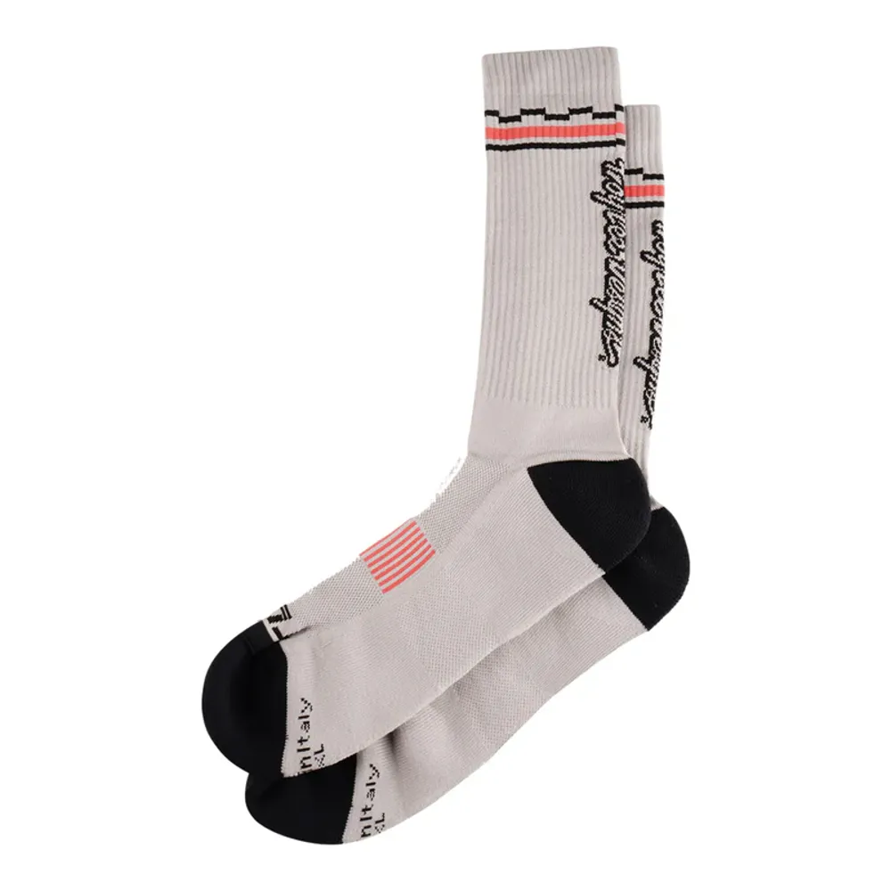 uPRISE Bikes Troy Lee Designs Performance Socks - Checka Light Grey | Price match, 365 day returns, 18-Month Warranty, Finance Available & Free UK Delivery