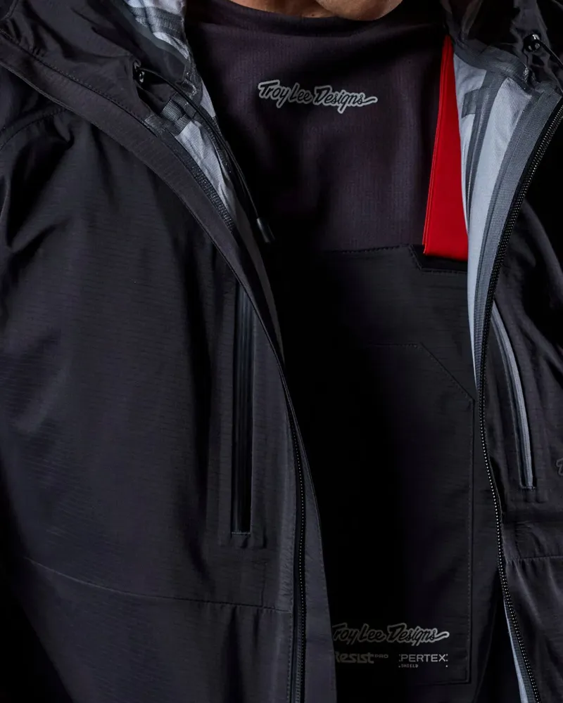 Troy Lee Resist Pro Men's Waterproof Jacket - Mono Carbon-3