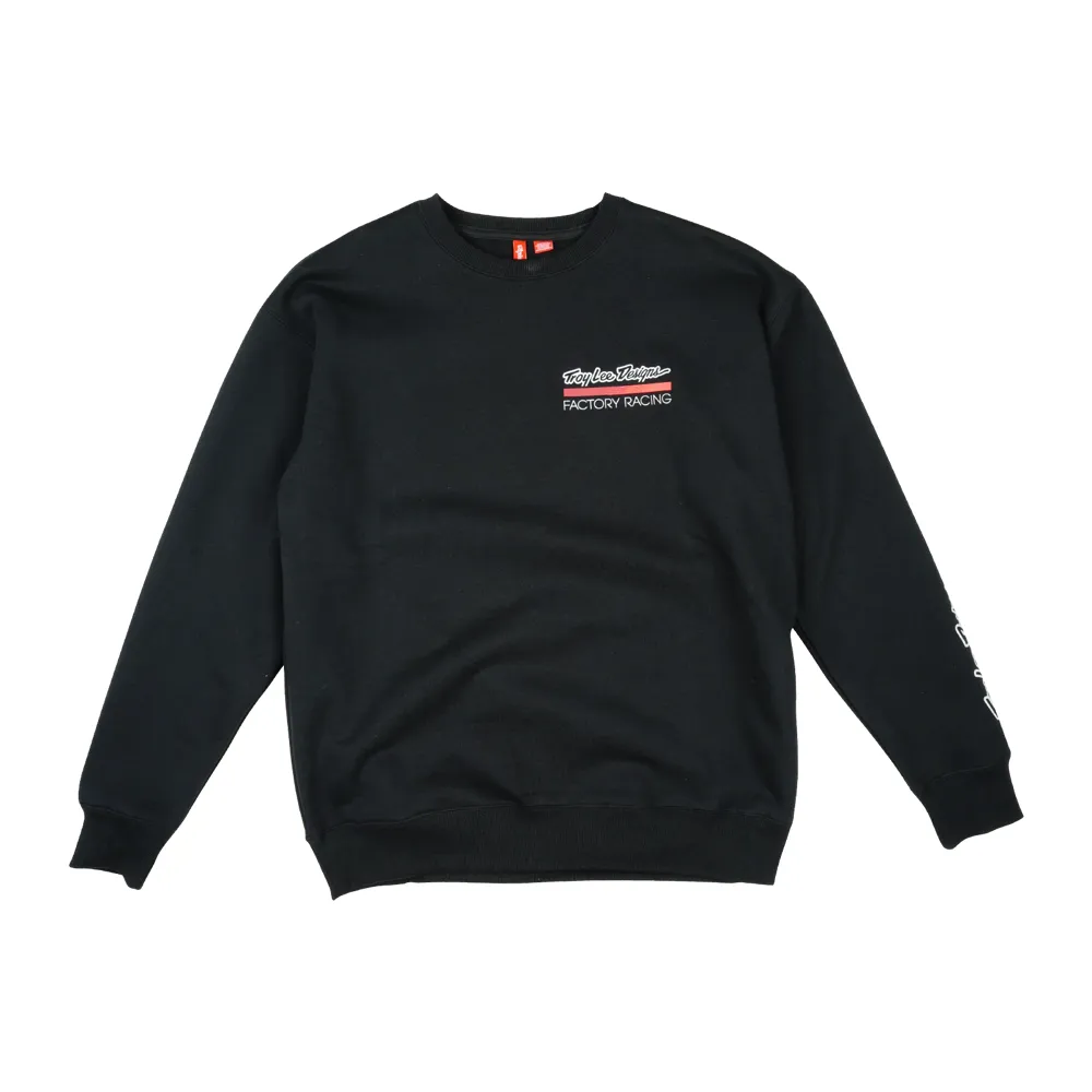 uPRISE Bikes Troy Lee Designs Factory Racing Men's Crewneck Pullover - Black/Red | Price match, 365 day returns, 18-Month Warranty, Finance Available & Free UK Delivery