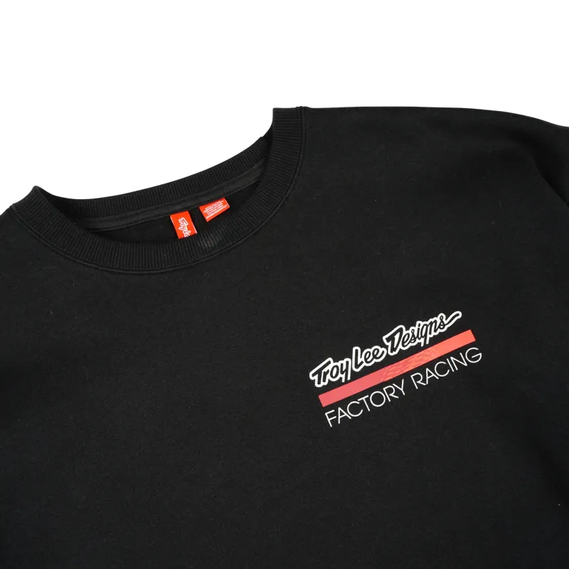 Troy Lee Designs Factory Racing Men's Crewneck Pullover - Black/Red-2