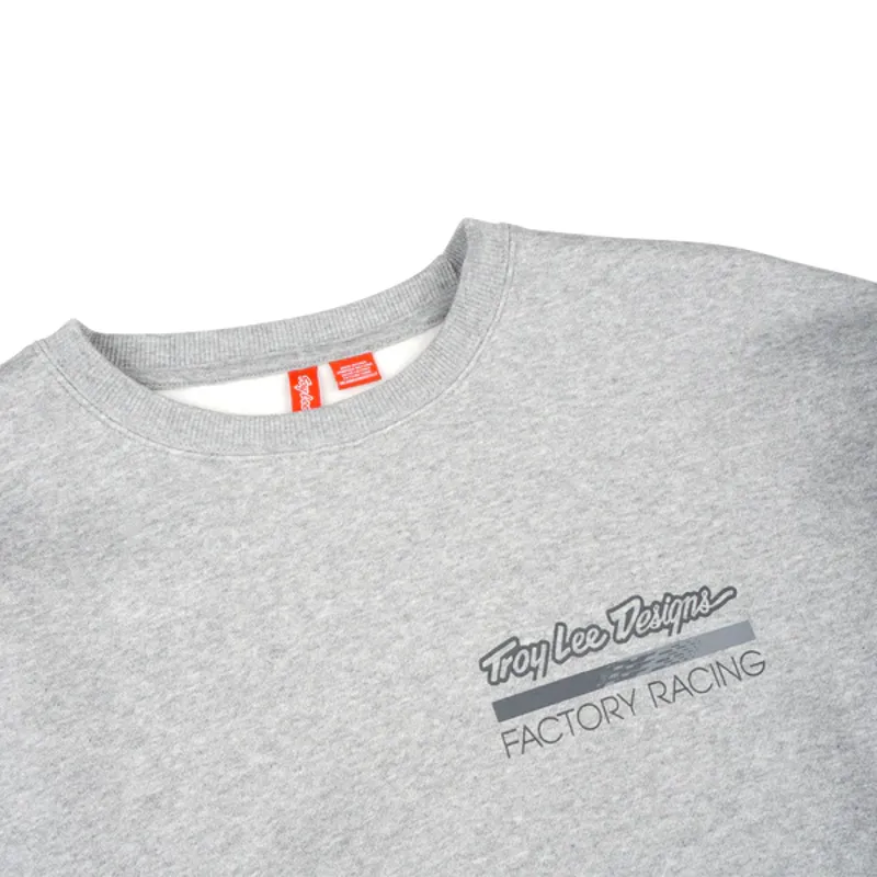 Troy Lee Designs Factory Racing Men's Crewneck - Grey Heather-2