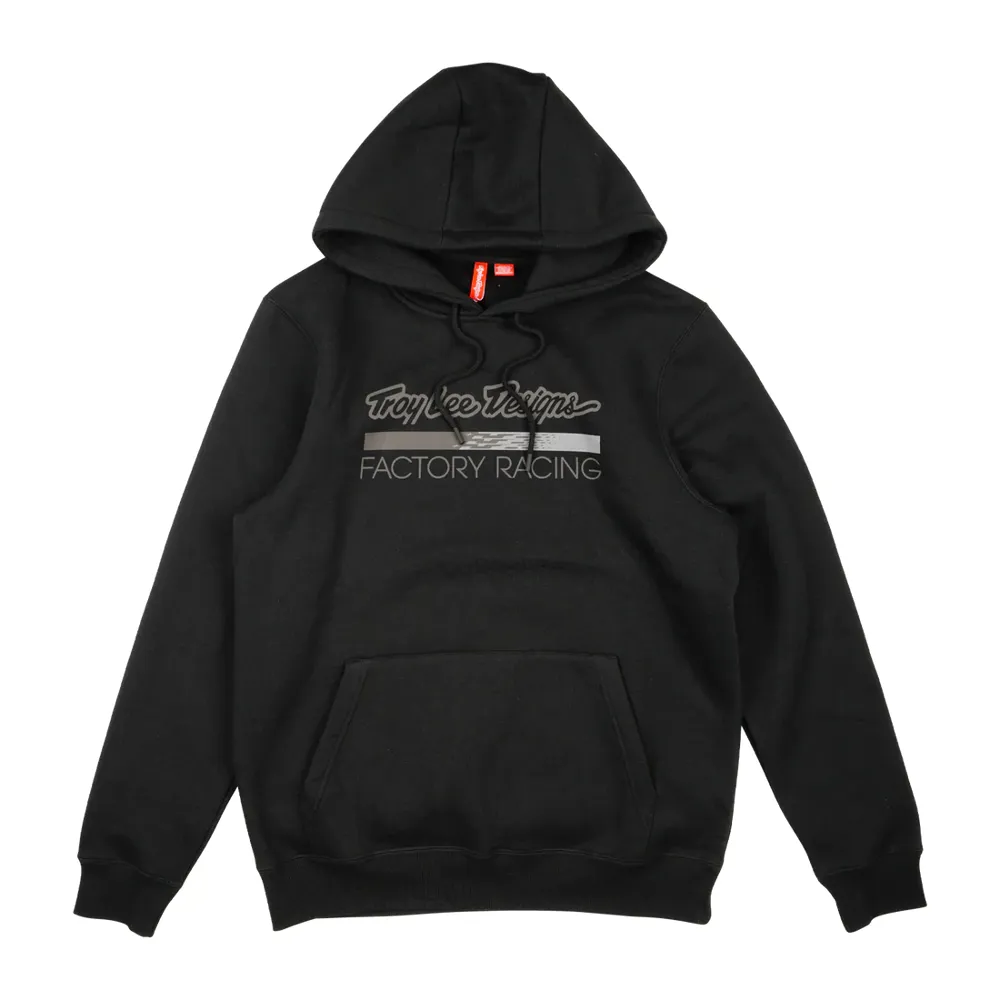 uPRISE Bikes Troy Lee Designs Factory Racing Men's Pullover Hoodie - Black/Reflective | Price match, 365 day returns, 18-Month Warranty, Finance Available & Free UK Delivery